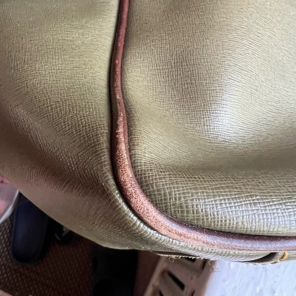 Dooney & Bourke Maddie Saffiano in Green and Brown - Picture 11 of 16